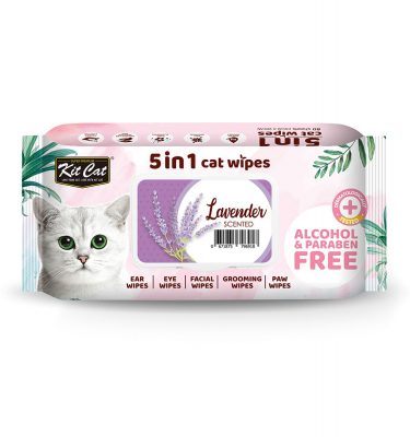 Kit Cat 5 In 1 Cat Wipes (Lavender)(nouvelle arrivage)